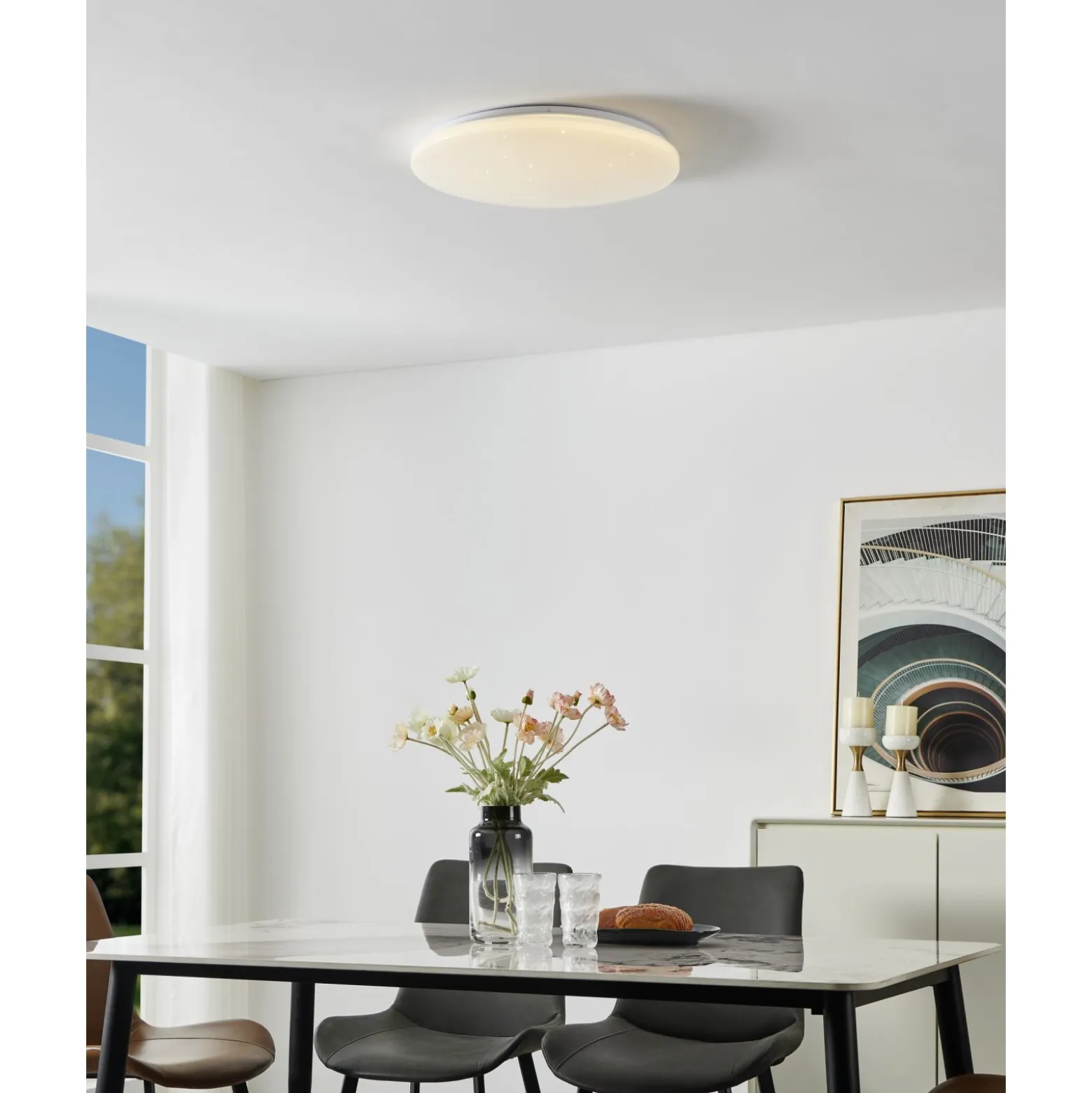 Eglo Taklampa Frania-Z Stål Vit 25W 3600lm - 827-865 Justerbar Vit | 500mm - Dimbar