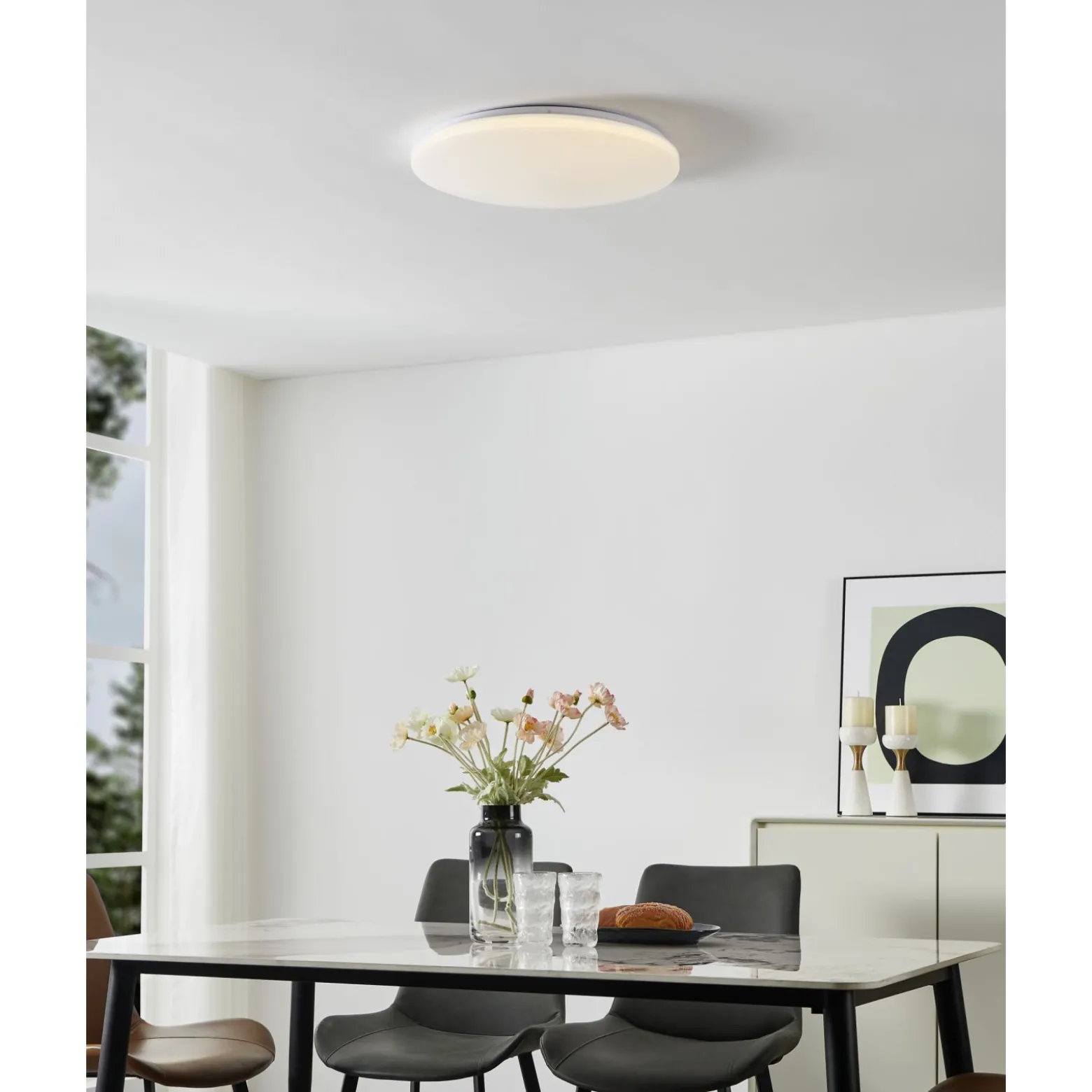 Eglo Taklampa Frania-Z Stål Vit 25W 3600lm - 827-865 Justerbar Vit | 500mm - Dimbar