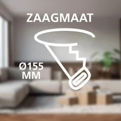 Eglo Taklampa Fueva 6-z Plast Svart 9W 1150lm - 827-865 Justerbar Vit | 168mm - IP44 - Dimbar