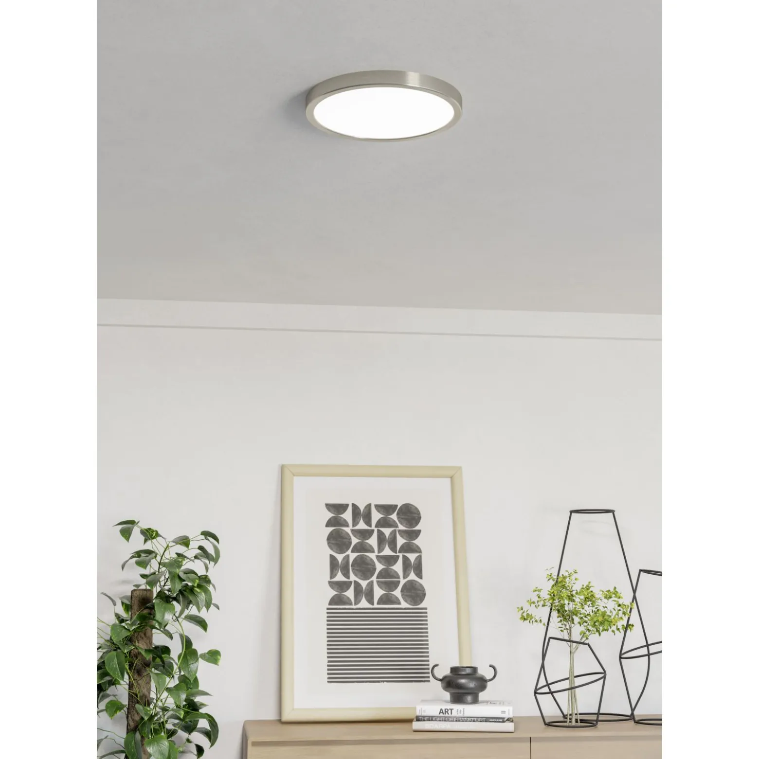 Eglo Taklampa Fueva 6-z Stål Vit 14W 1800lm - 827-865 Justerbar Vit | 278mm - IP44 - Dimbar