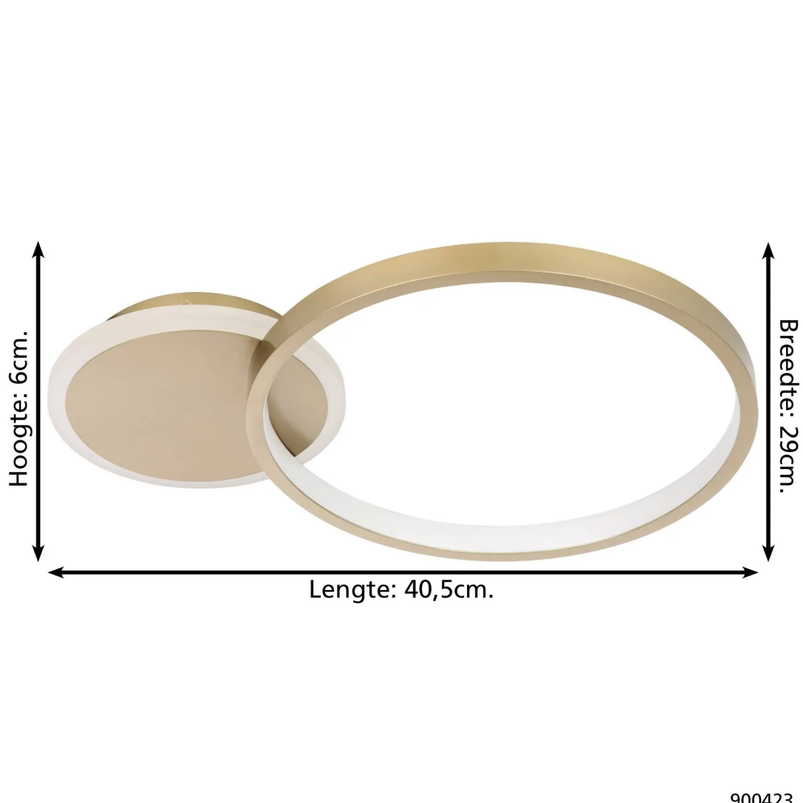 Eglo Taklampa Gafares Aluminium Stål Guld Vit 20W 2100lm - 827-865 Justerbar Vit | Dimbar