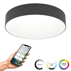 Eglo Taklampa Gallizzi-Z Plast Svart 15W 1900lm - 827-865 Justerbar Vit | 390mm - Dimbar
