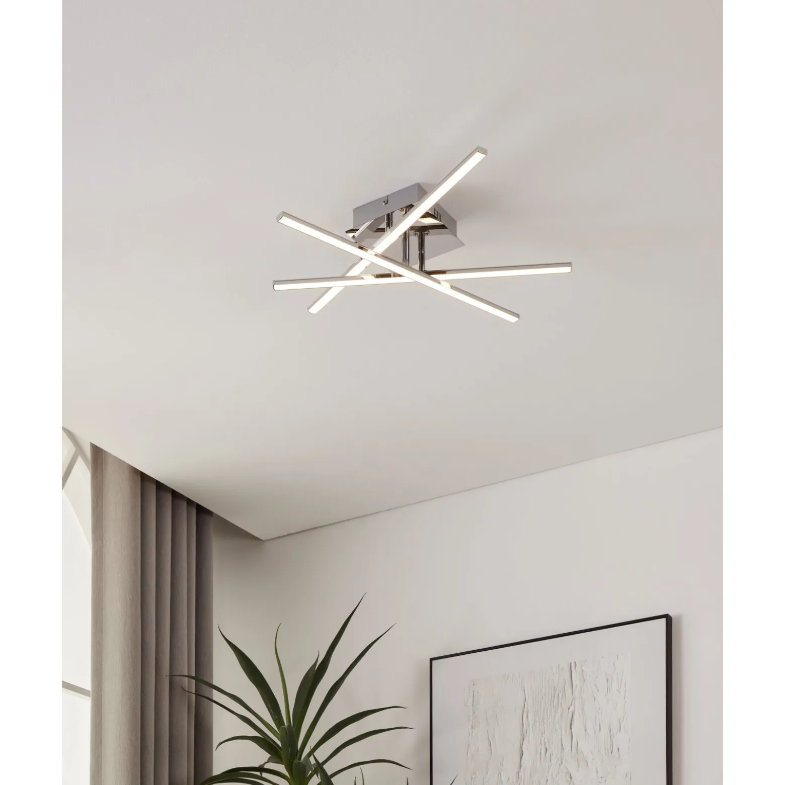 Eglo Taklampa Lasana 1 Stål Krom 35W 1500lm - 830 Varm Vit