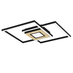Eglo Taklampa Marinello Aluminium Stål Svart Trä 17W 5160lm - 827-865 Justerbar Vit | Dimbar