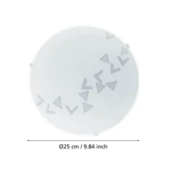 Eglo Taklampa Mars Stål Vit | 250mm - Passande För 1x E27