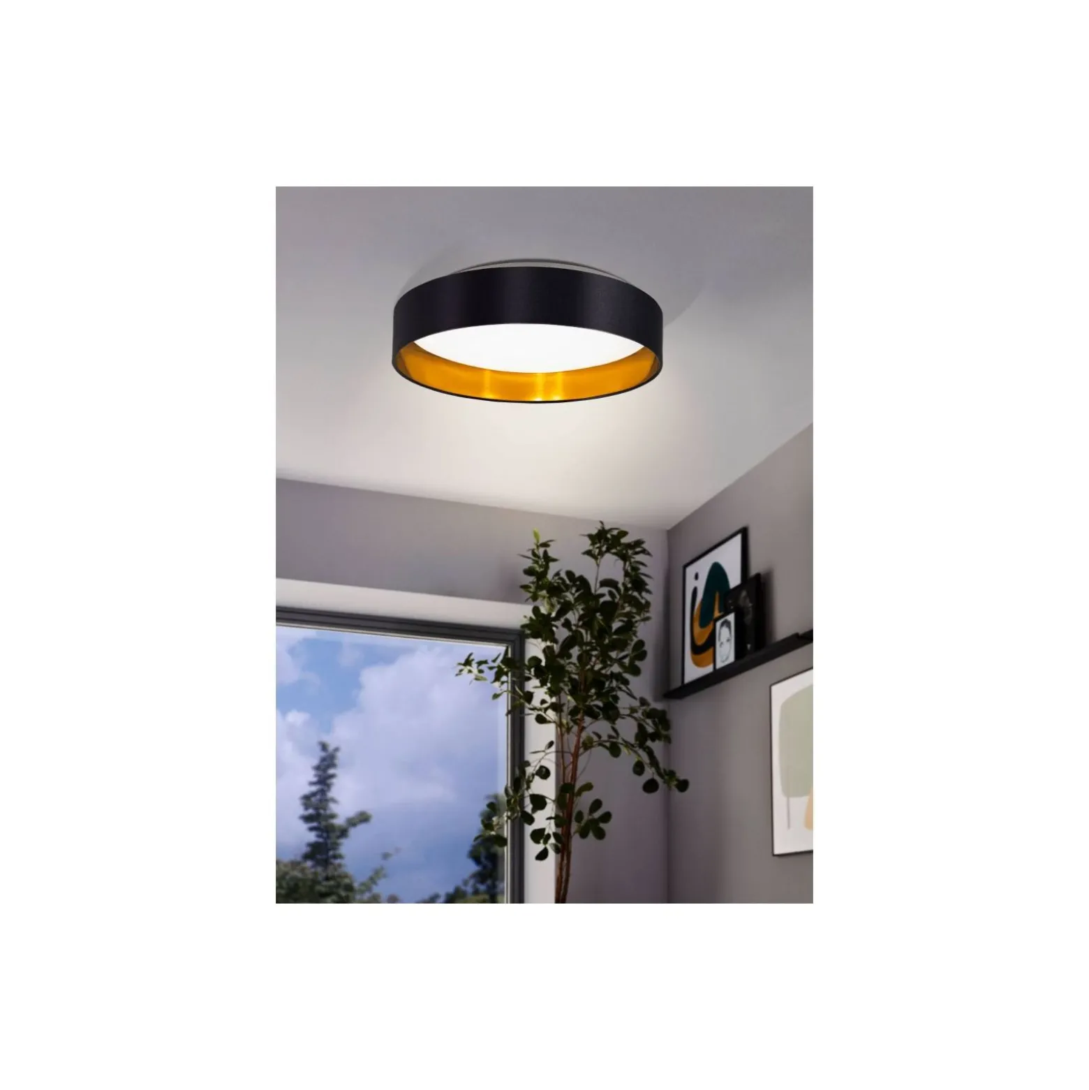 Eglo Taklampa Maserlo 2 Stål Vit 20W 2400lm - 830 Varm Vit
