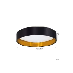 Eglo Taklampa Maserlo 2 Stål Vit 20W 2400lm - 830 Varm Vit