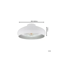 Eglo Taklampa Mogano Vit, Silver | Passande för E27