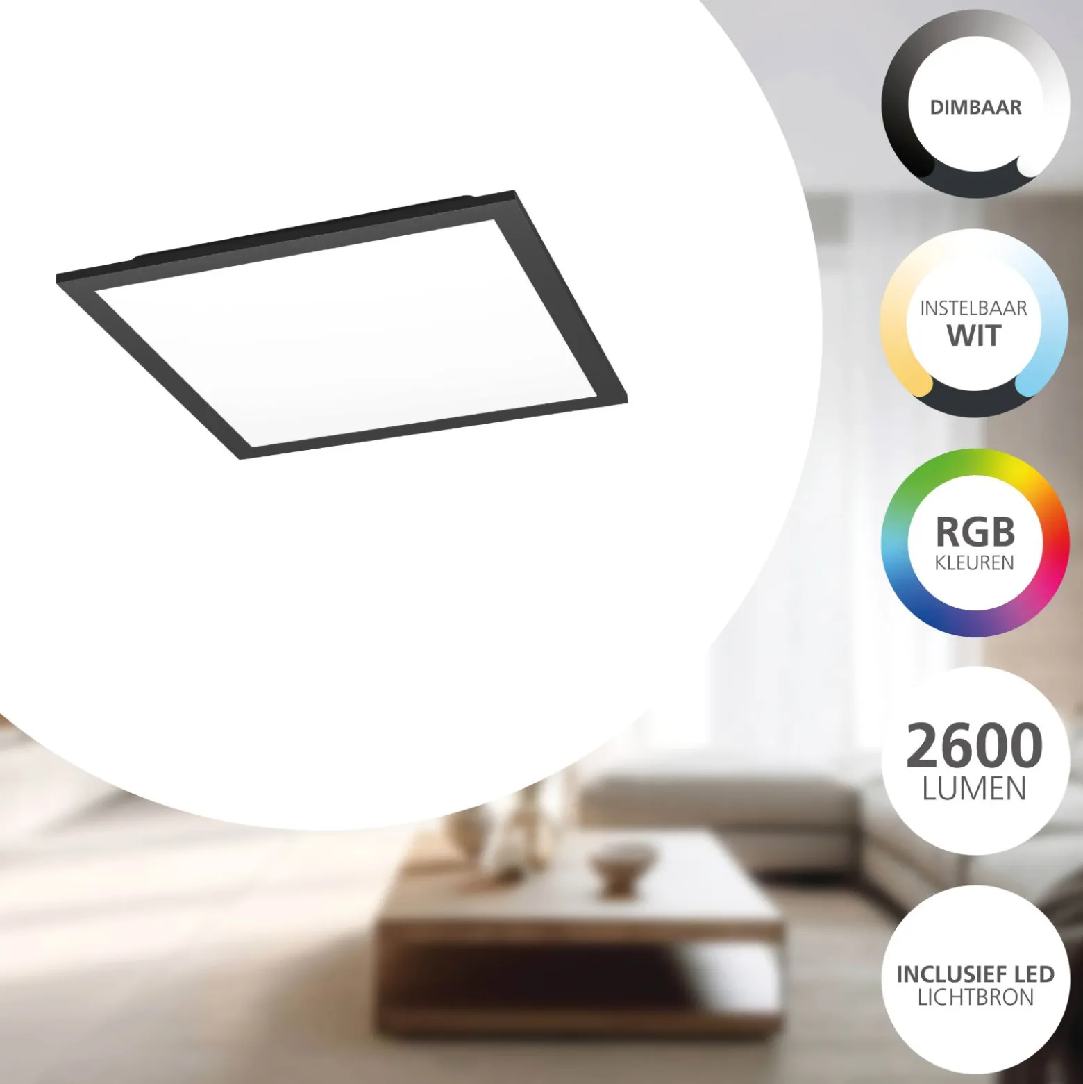 Eglo Taklampa Moradillo-Z Stål Svart 14W 1700lm - 827-865 Justerbar Vit | Dimbar