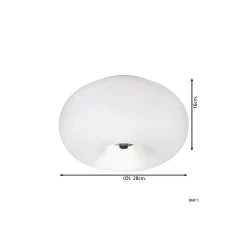 Eglo Taklampa Optica Stål Satin Nickel | Passande för 2x E27