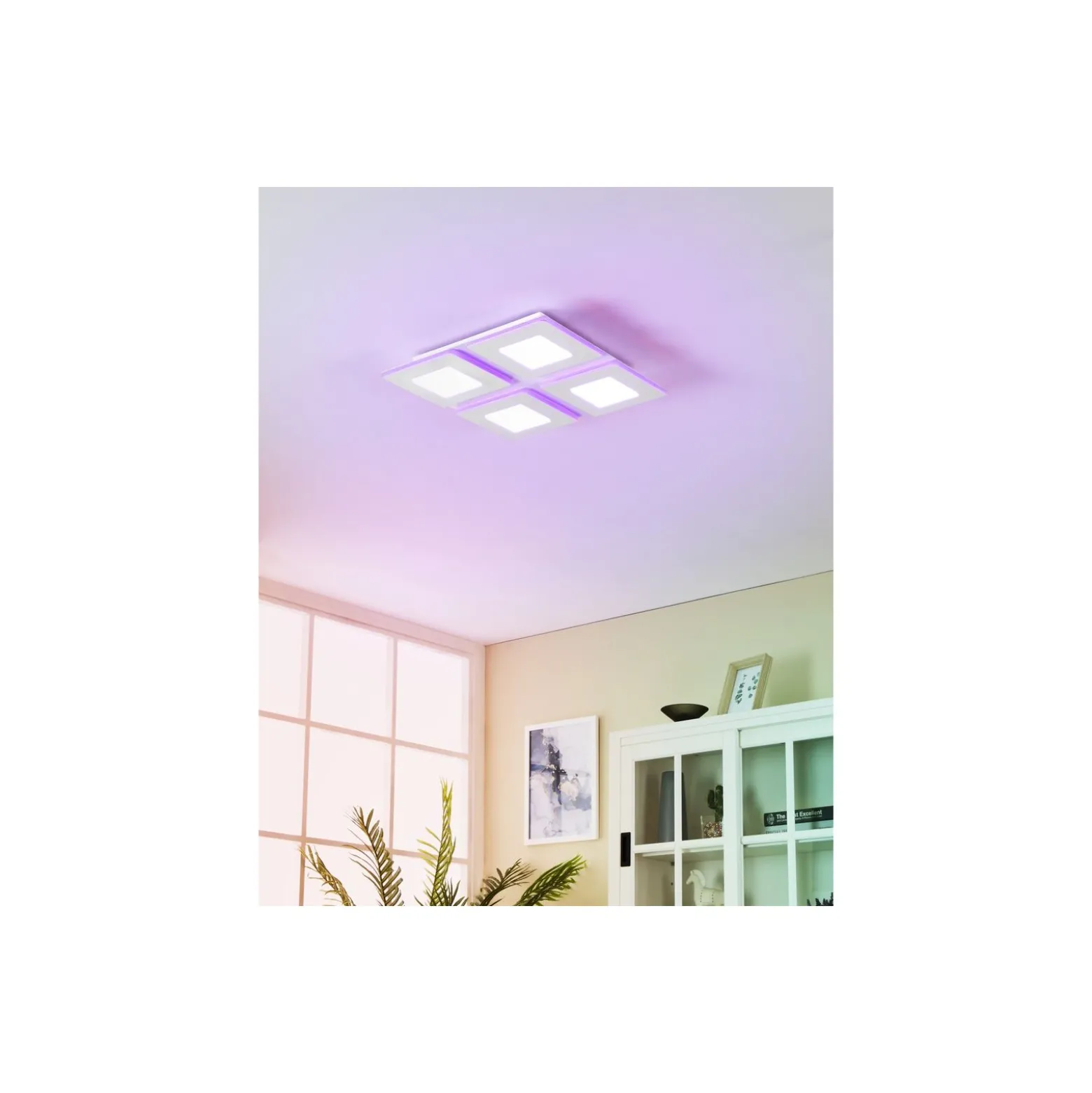 Eglo Taklampa Padrogia-Z Stål Vit 9.7W 1170lm - 827-865 Justerbar Vit + RGB | IP20 - Zigbee Dimbar