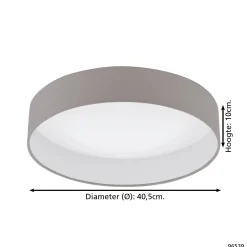 Eglo Taklampa Palomaro 1 Plast Vit 18W 2000lm - 830 Varm Vit | 405mm - Dimbar