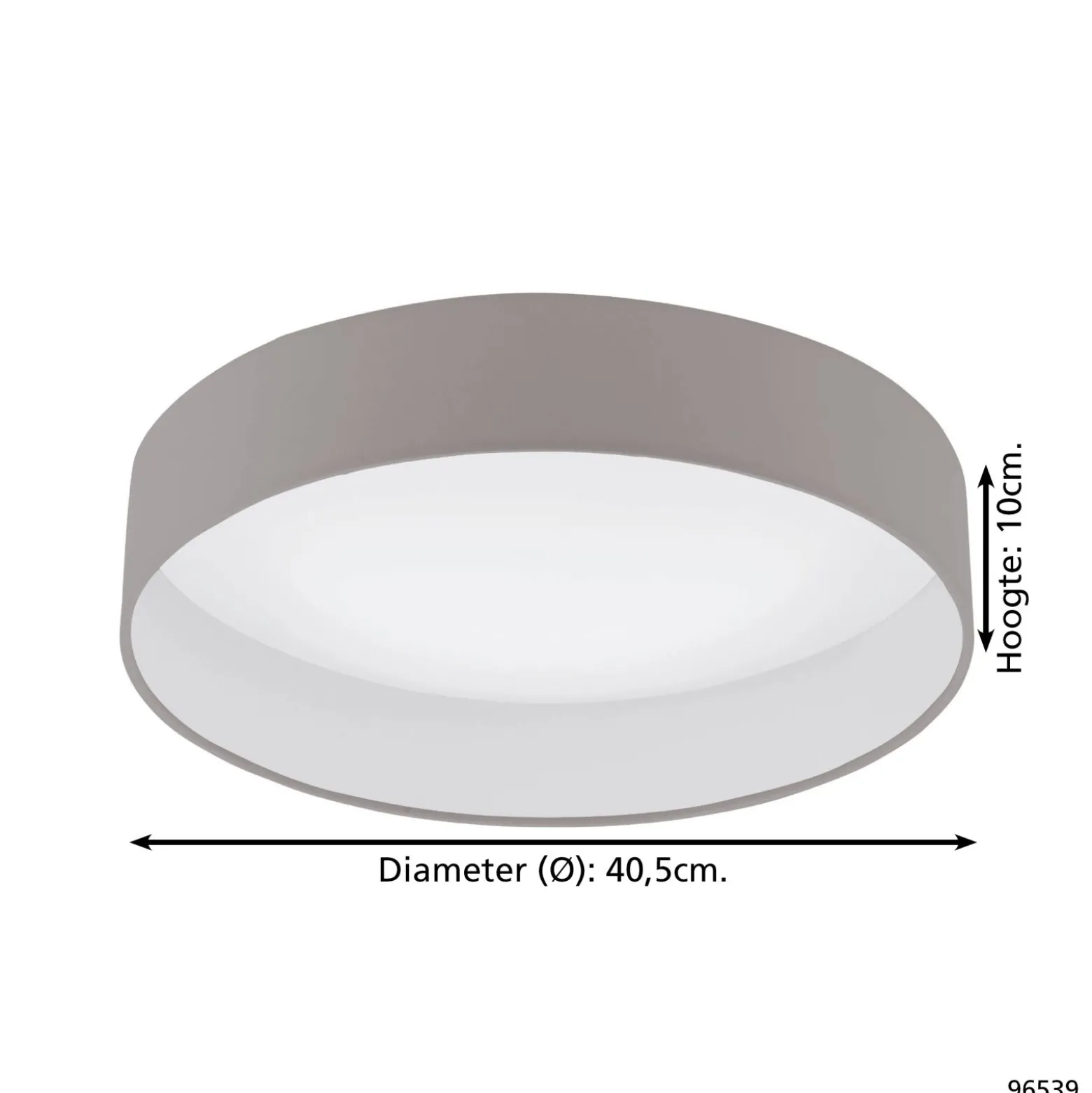 Eglo Taklampa Palomaro 1 Plast Vit 18W 2000lm - 830 Varm Vit | 405mm - Dimbar