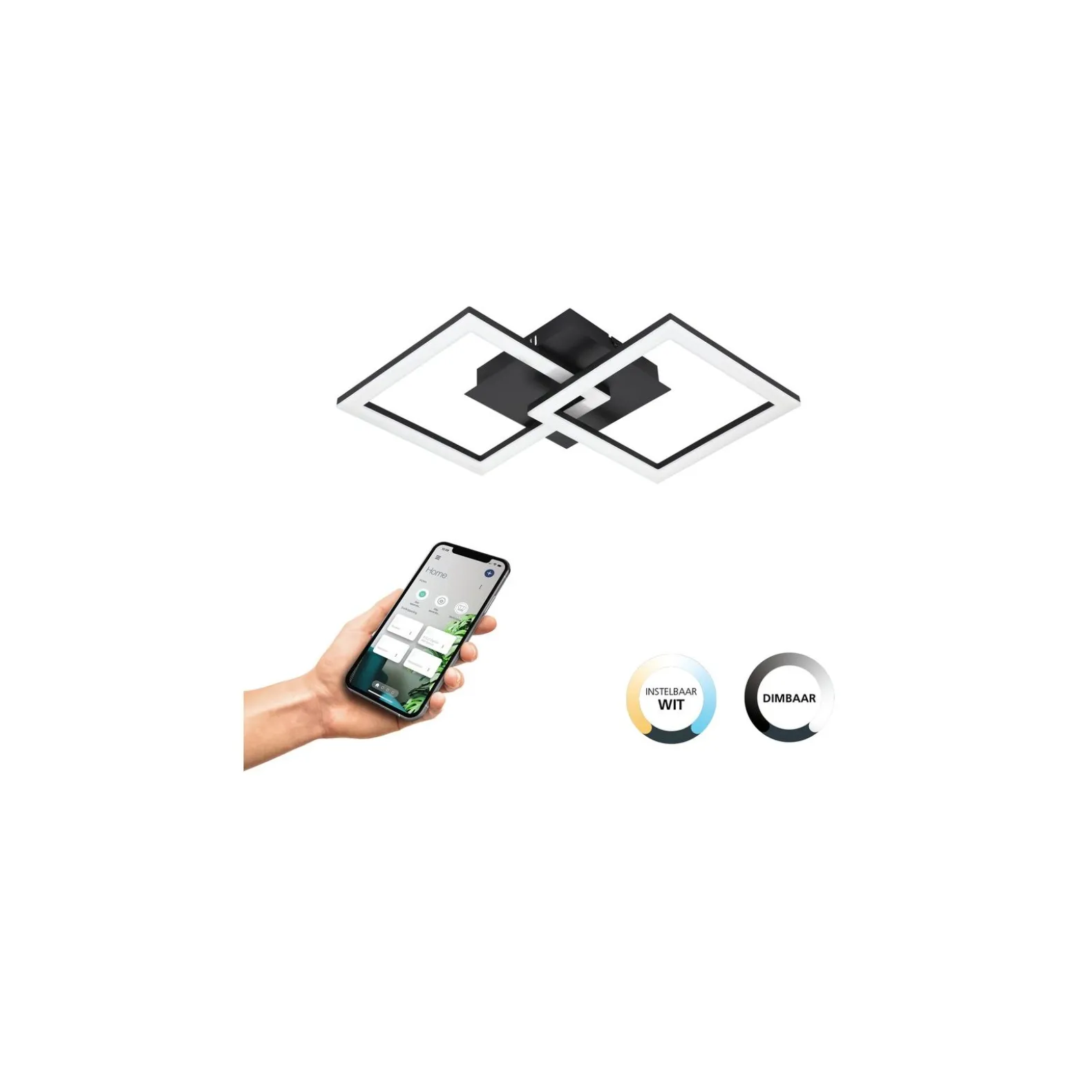 Eglo Taklampa Paranday-Z Stål Svart 2.2W 2500lm - 830-865 Justerbar Vit | IP20 - Zigbee Dimbar