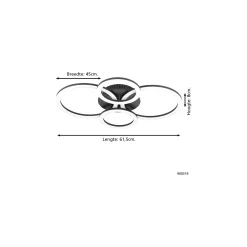 Eglo Taklampa Parrapos-Z Stål Svart 6.5W 5800lm - 830-865 Justerbar Vit | IP20 - Zigbee Dimbar