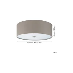 Eglo Taklampa Pasteri Stål Satin Nickel | IP20 - Passande för 3x E27