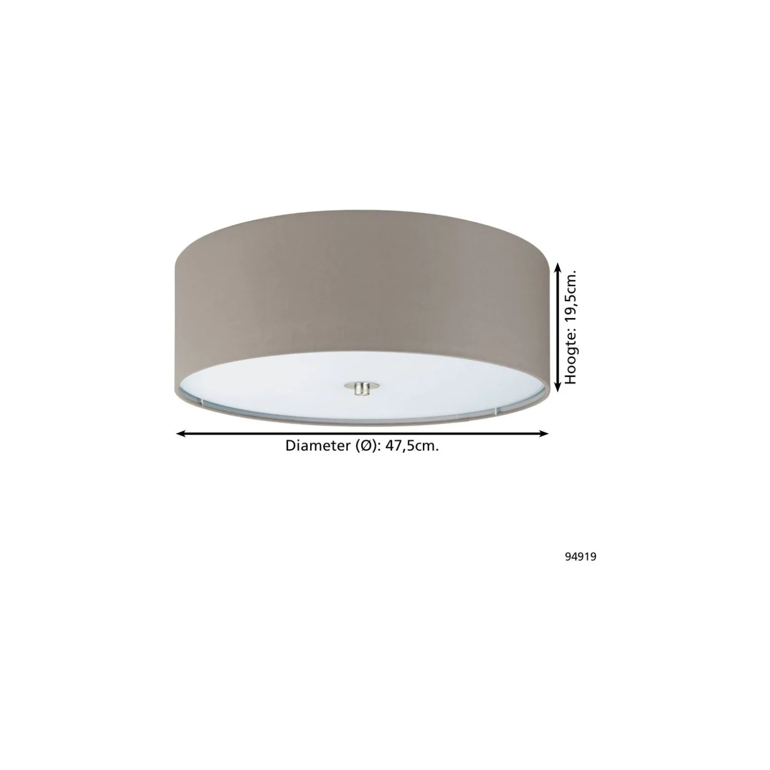 Eglo Taklampa Pasteri Stål Satin Nickel | IP20 - Passande för 3x E27