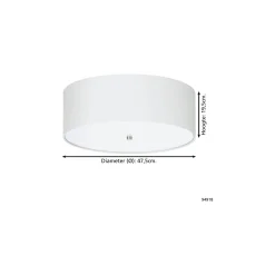 Eglo Taklampa Pasteri Stål Satin Nickel | IP20 - Passande för 3x E27