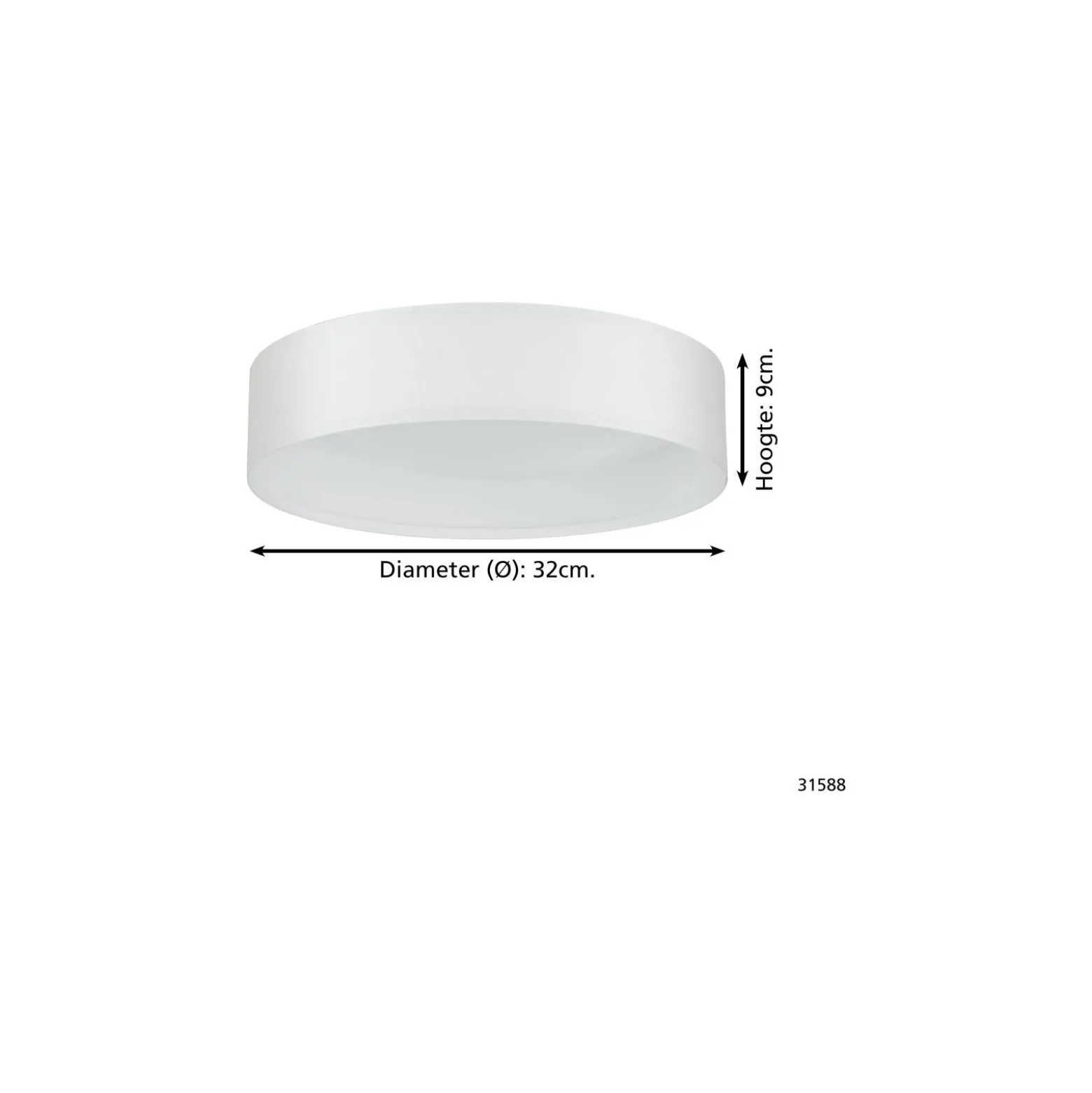 Eglo Taklampa Pasteri Stål Vit 3.6W 320lm - 830 Varm Vit | IP20