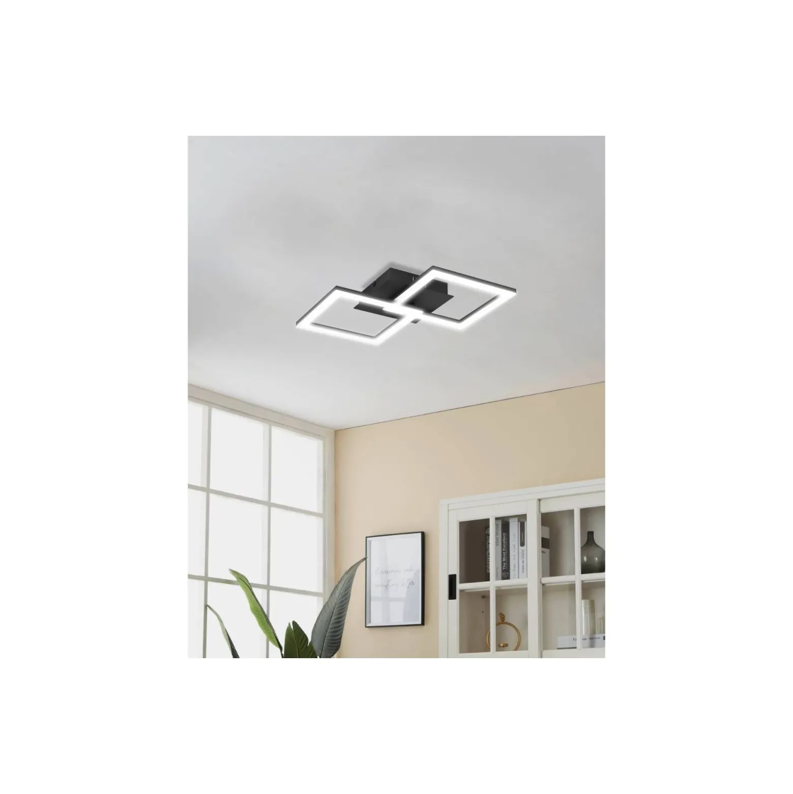 Eglo Taklampa RGBic Stål Svart 19.6W 2100lm - 830 Varm Vit + RGB | Dimbar