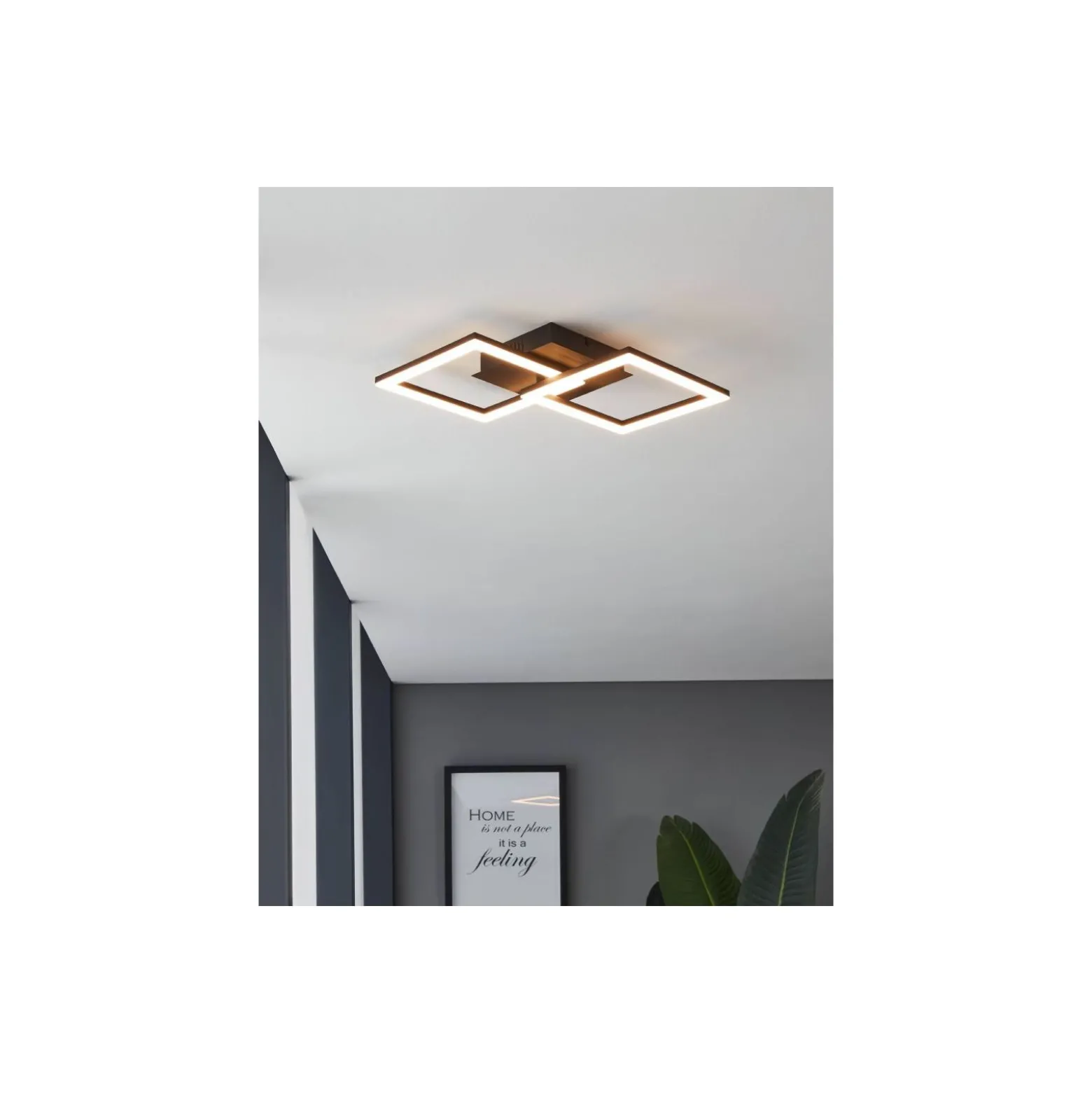 Eglo Taklampa RGBic Stål Svart 19.6W 2100lm - 830 Varm Vit + RGB | Dimbar