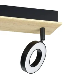Eglo Taklampa Rielves Trä Svart 4W 500lm - 830 Varm Vit