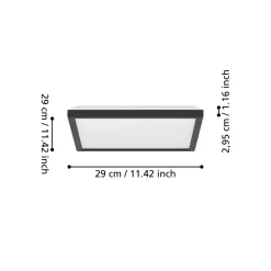Eglo Taklampa Rovito Plast Svart 134W 1780lm - 827-865 Justerbar Vit | IP44