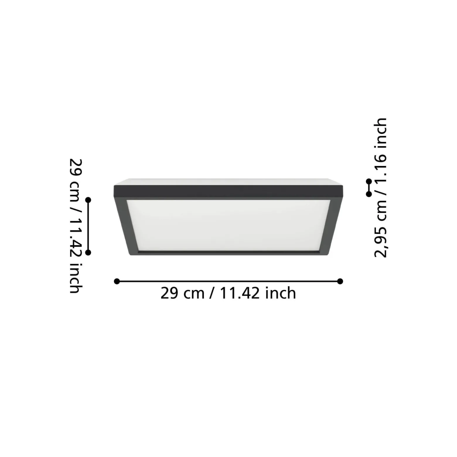 Eglo Taklampa Rovito Plast Svart 134W 1780lm - 827-865 Justerbar Vit | IP44