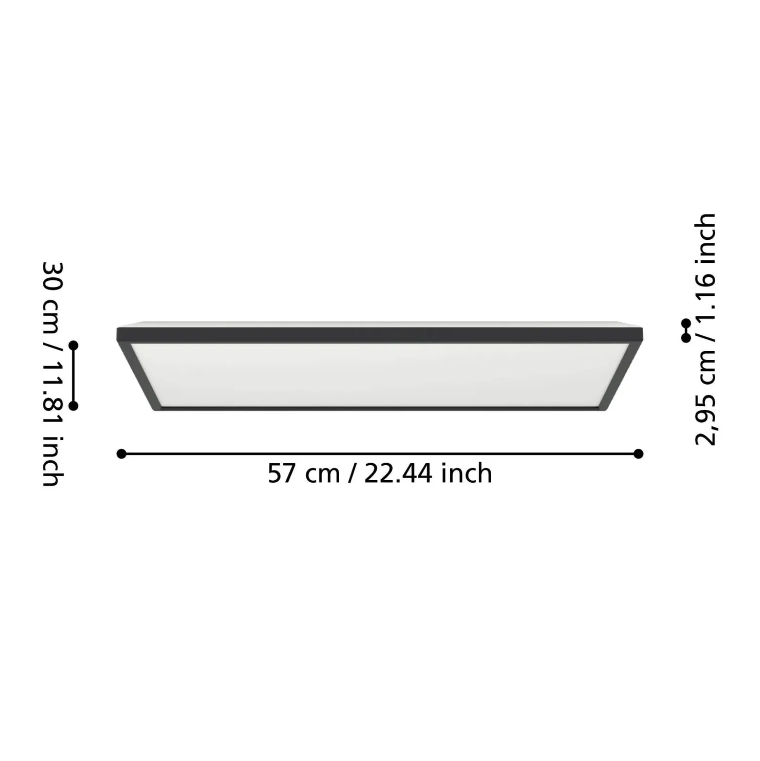 Eglo Taklampa Rovito Plast Svart 172W 2580lm - 827-865 Justerbar Vit | IP44