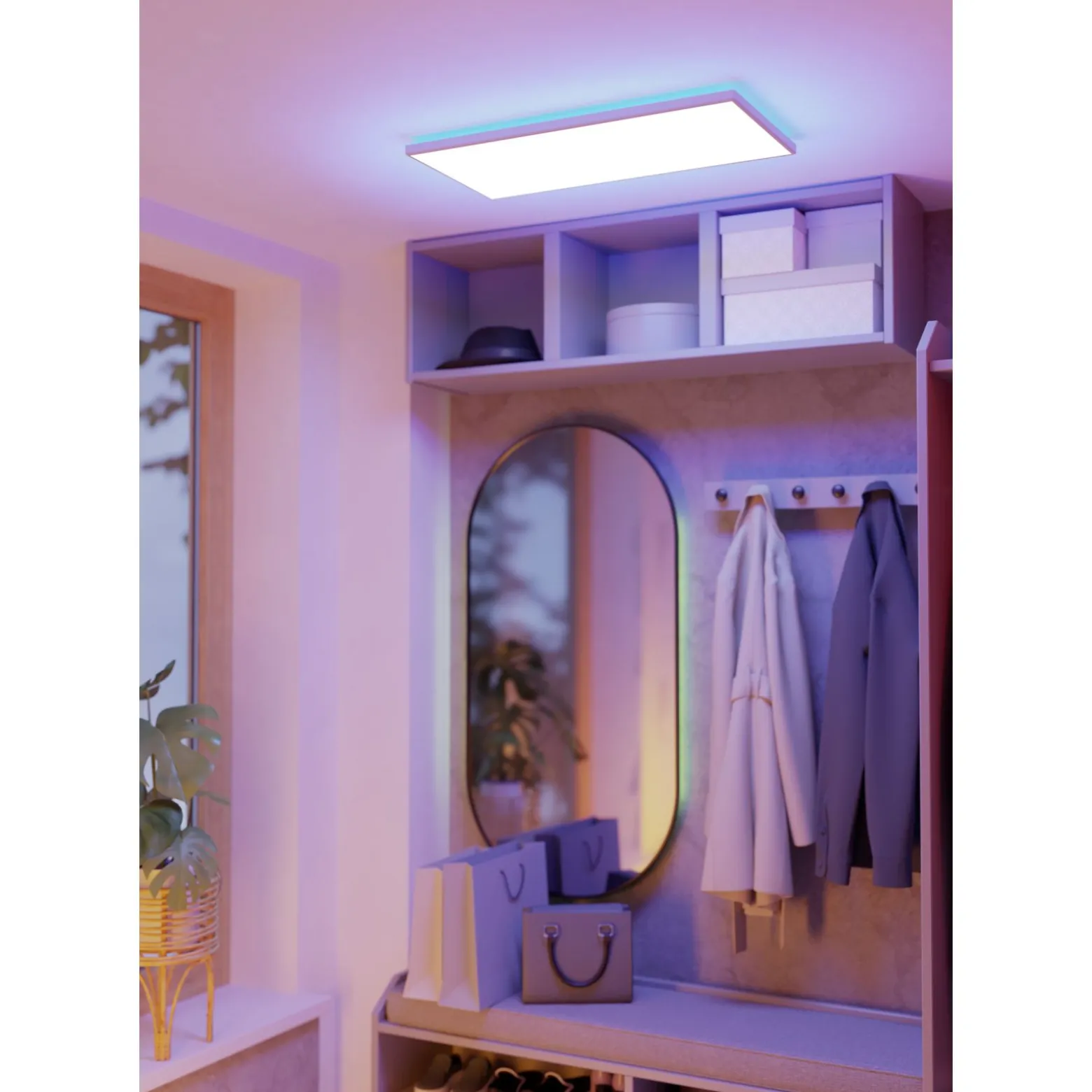 Eglo Taklampa Rovito-Z Plast Vit 17W 2580lm - 827-865 Justerbar Vit | IP44 - Dimbar