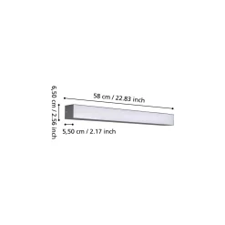 Eglo Taklampa Salitta Aluminium Svart 14W 1680lm - 830 Varm Vit