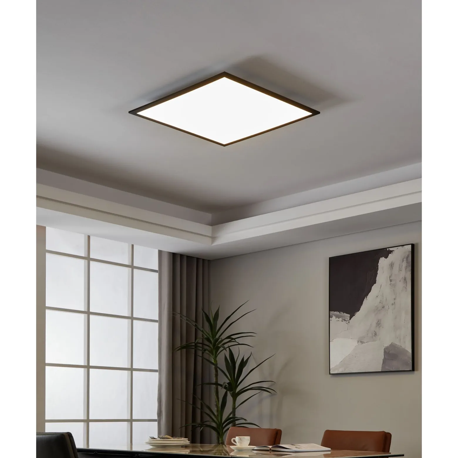 Eglo Taklampa Salobrena-Z Aluminium Svart 33W 4100lm - 827-865 Justerbar Vit | Dimbar