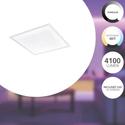 Eglo Taklampa Salobrena-Z Aluminium Vit 33W 4100lm - 827-865 Justerbar Vit | Dimbar
