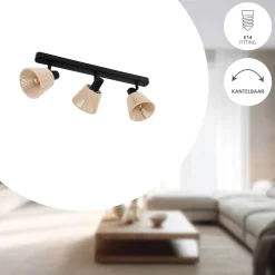 Eglo Taklampa Seagard Stål Svart | Passande För 3x E14