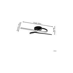 Eglo Taklampa Selvina 1 Stål Aluminium Svart 10.5W 1450lm - 830 Varm Vit | IP20