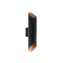Eglo Vägglampa Agolada Utomhus Galvaniserat Stål Svart Koppar Up & Down 7.4W 660lm - 830 Varm Vit