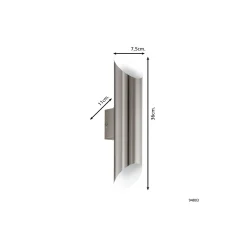 Eglo Vägglampa Agolada Utomhus Rostfritt Stål Grå Up & Down 7.4W 660lm - 830 Varm Vit