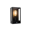 Eglo Vägglampa Alamonte Stål Svart | IP44 - Passande för 1x E27 - Rörelsesensor