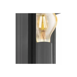 Eglo Vägglampa Alamonte Stål Svart | IP44 - Passande för 1x E27 - Rörelsesensor