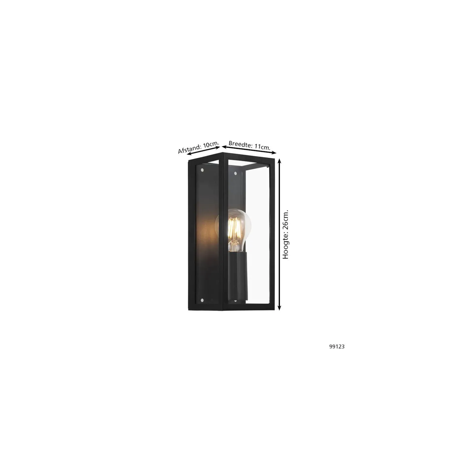 Eglo Vägglampa Amezola Stål Svart | IP44 - Passande För 1x E27