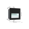 Eglo Vägglampa Aracena Aluminium Svart 3W 500lm - 840 Kallvit