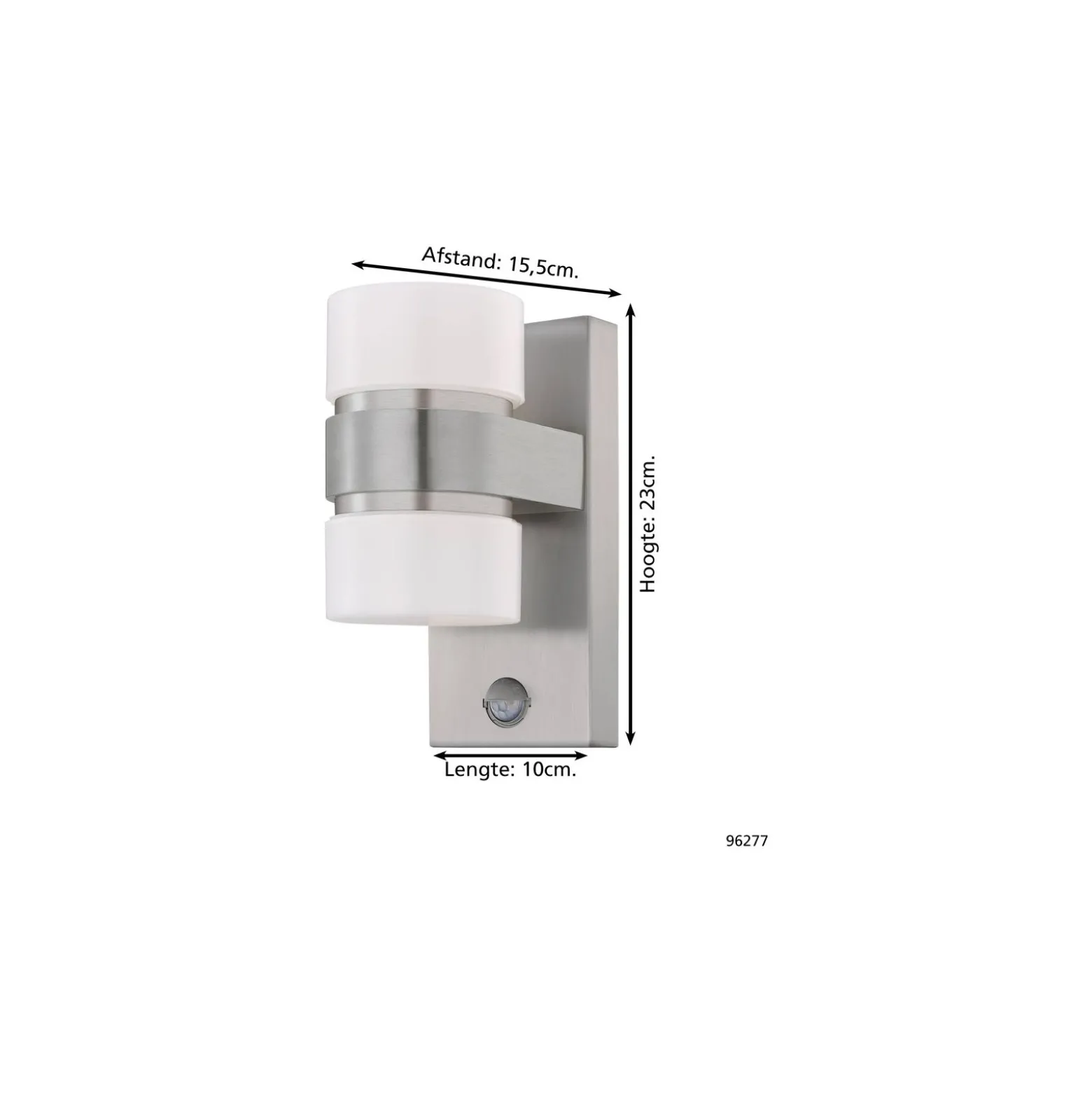 Eglo Vägglampa Atollari Aluminium Rostfritt Stål Up & Down 4W 360lm - 830 Varm Vit | IP44