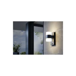 Eglo Vägglampa Atollari Aluminium Antracit Up & Down 4W 360lm - 830 Varm Vit | IP44