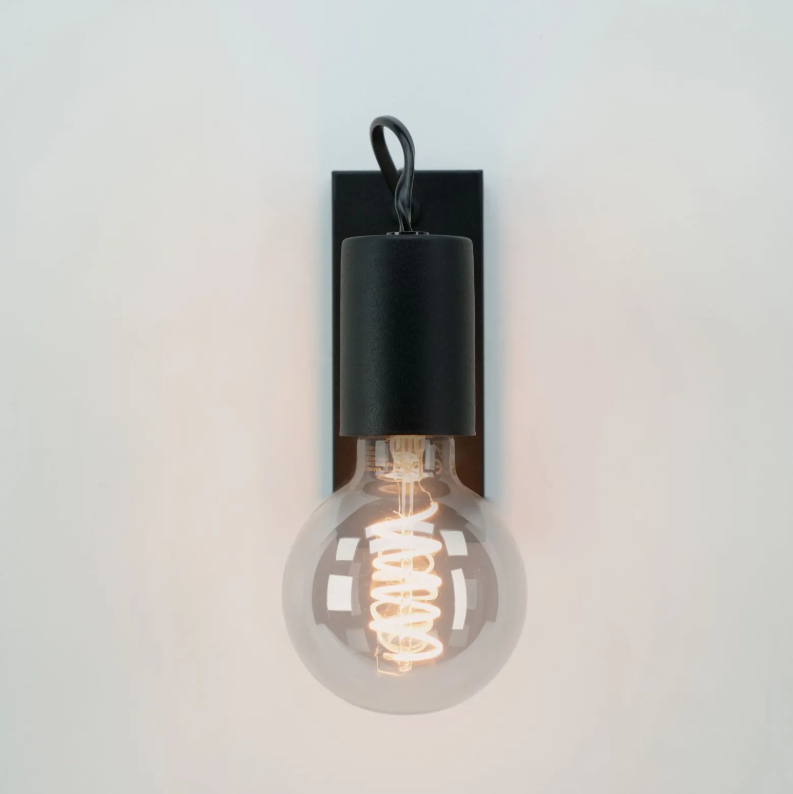 Eglo Vägglampa Bailrigg Stål Svart Trä | Passande För 1x E27