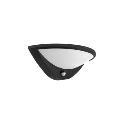 Eglo Vägglampa Belcreda Aluminium Antracit 9W 1200lm - 830 Varm Vit | IP44 - Rörelse- och Ljussensor