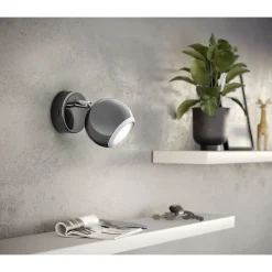 Eglo Vägglampa Bimeda Stål Krom 2W 250lm - 830 Varm Vit