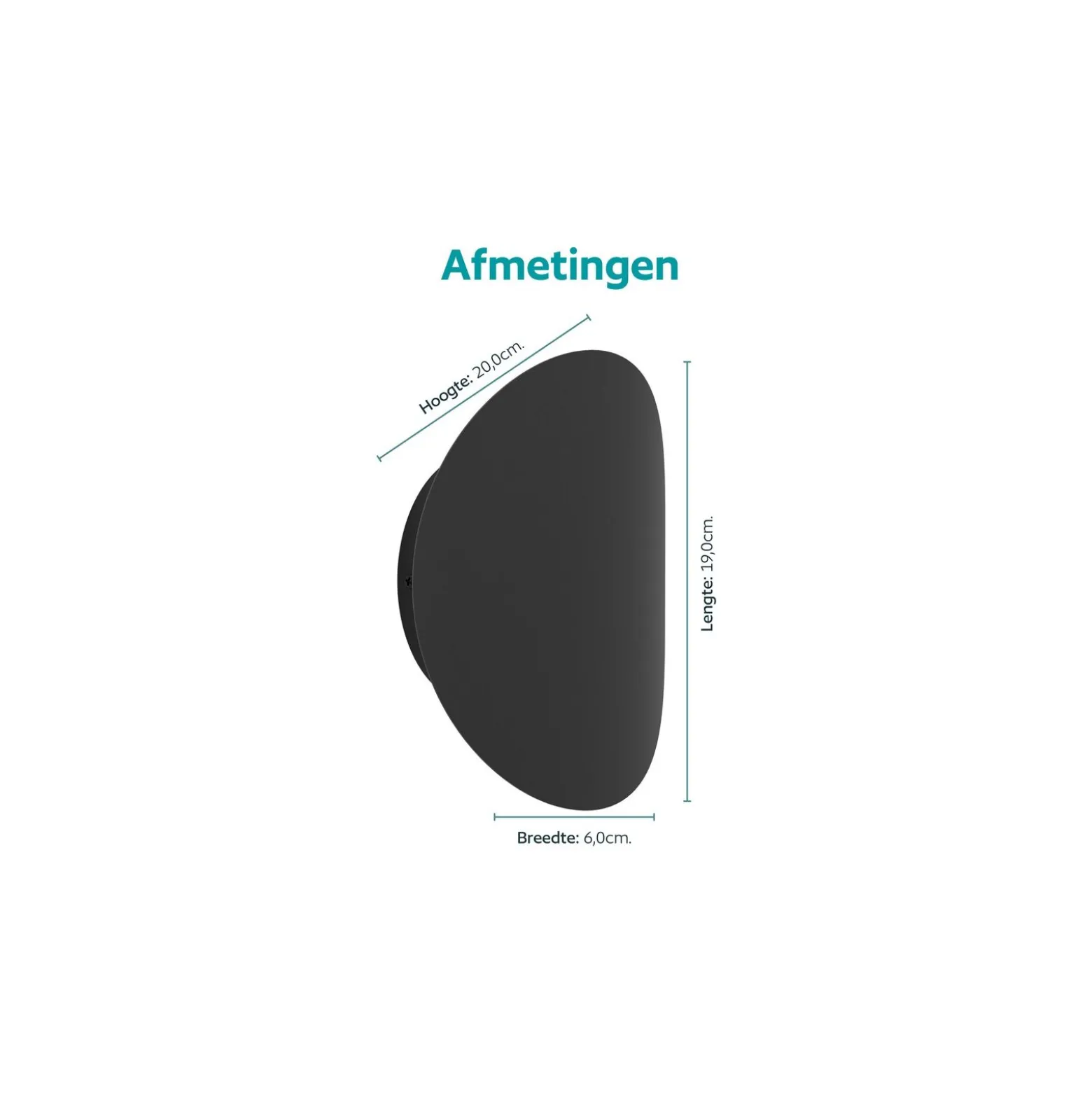 Eglo Vägglampa Briale Aluminium Svart 4W 800lm - 830 Varm Vit | IP44