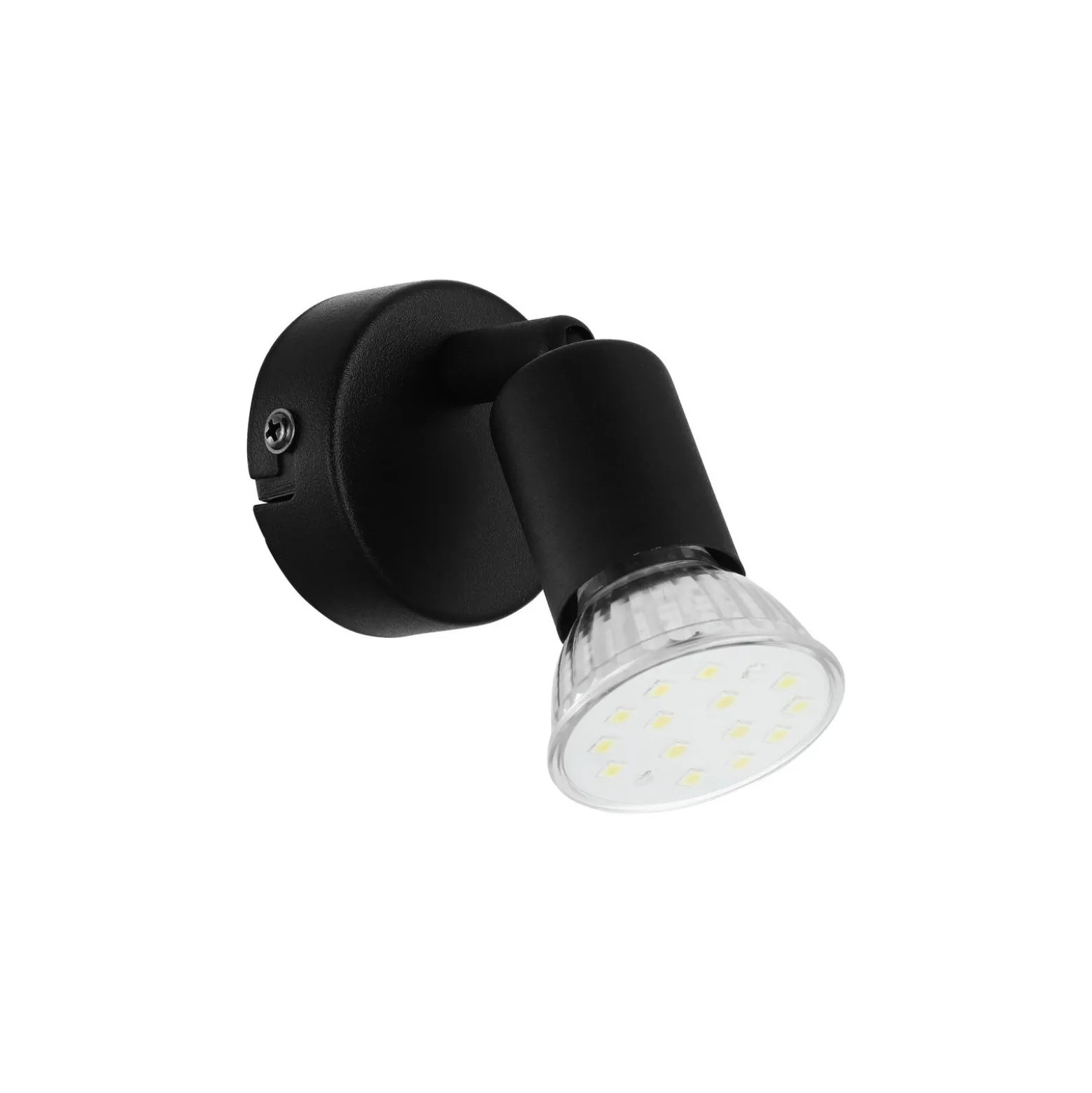 Eglo Vägglampa Buzz-LED Stål Svart 2.8W 250lm - 830 Varm Vit | IP20 - Inkl. 1x GU10