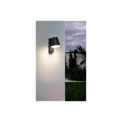 Eglo Vägglampa Caldiero Stål Antracit | IP44 - Passande för 1x E27 - Rörelsesensor