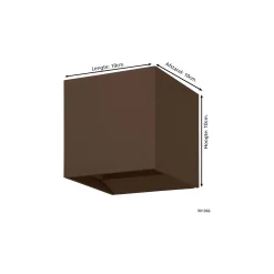 Eglo Vägglampa Calpi 3 Aluminium Rostig Up & Down 2.8W 420lm - 830 Varm Vit | IP54